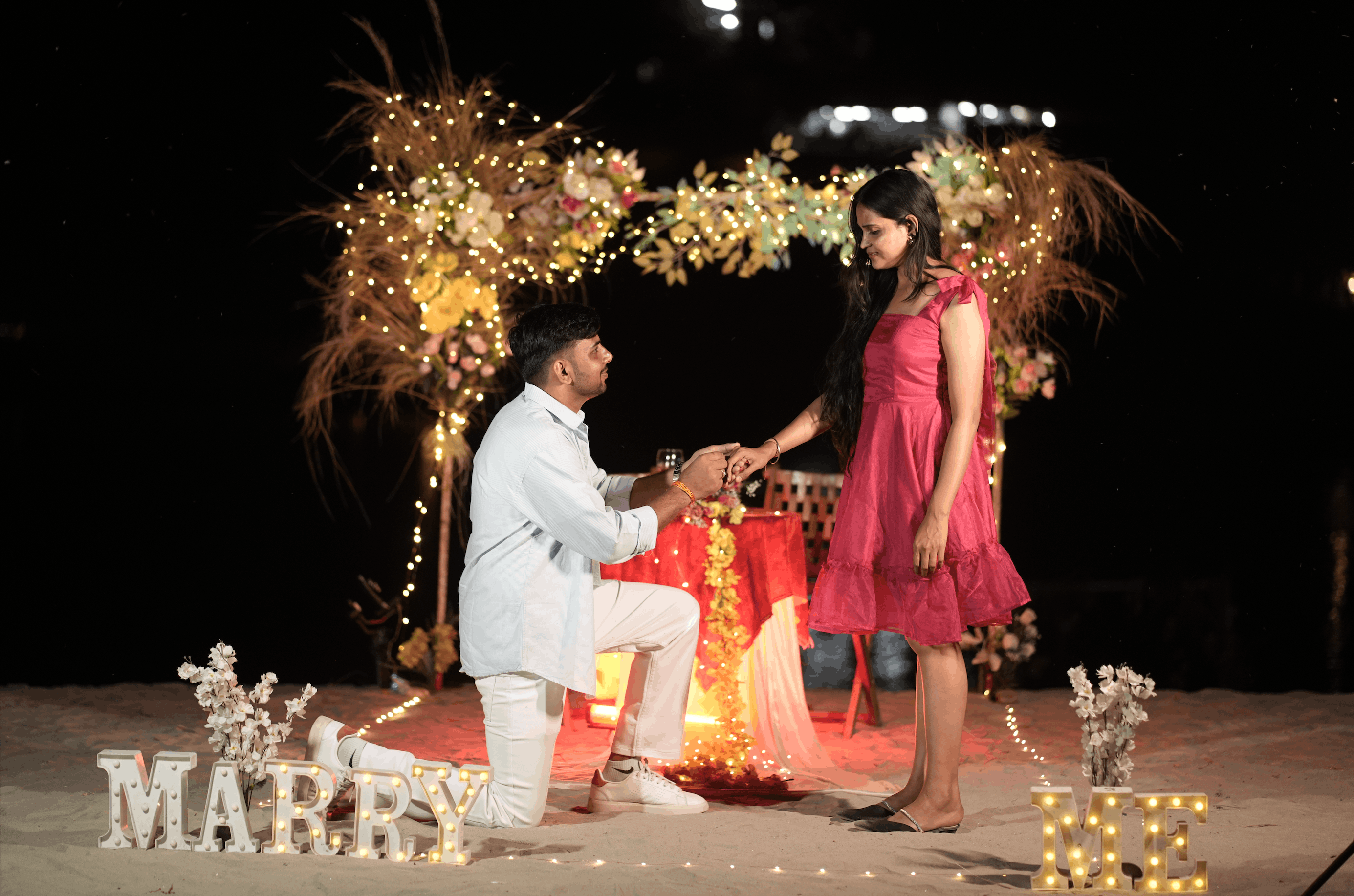 Deepak and Sheetal proposal moment